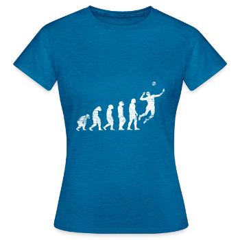 Evolution volleyball - Women's T-Shirt - antique blue sapphire heather - Front - AI Model Female 172 dark (172cm)