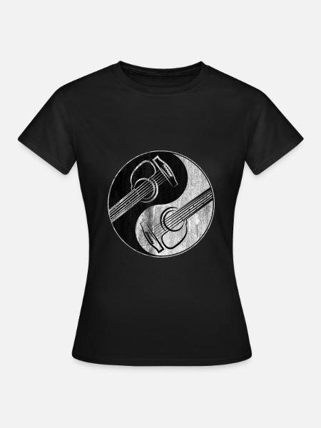 Gitarre Frieden - Frauen T-Shirt - Schwarz