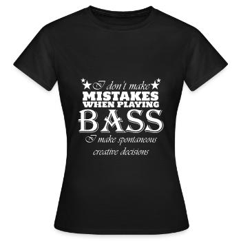 La créativité de la basse - T-shirt Femme - noir - Devant - AI Model Female 172 dark (172cm)