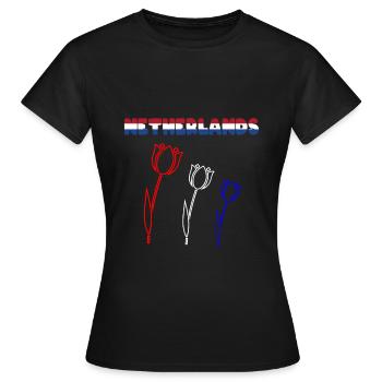 Netherlands - Women's T-Shirt - black - Front - AI Model Female 172 dark (172cm)