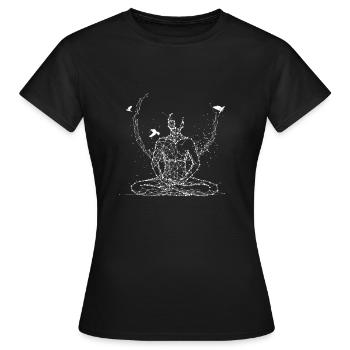 Méditation spiritualité - T-shirt Femme - noir - Devant - AI Model Female 172 dark (172cm)