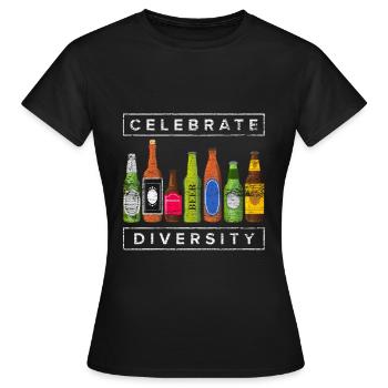 Bière bière - T-shirt Femme - noir - Devant - AI Model Female 172 dark (172cm)