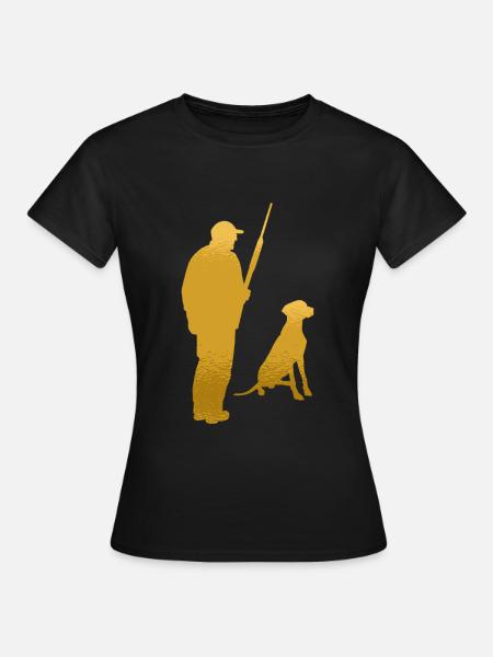 Jagdhund Jäger - Frauen T-Shirt - Schwarz