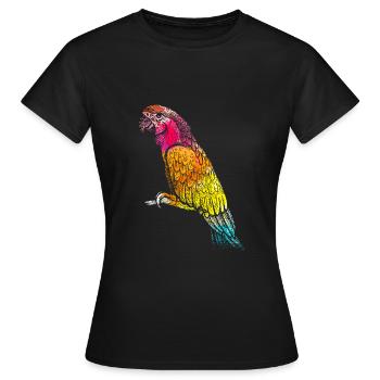 Animal perroquet - T-shirt Femme - noir - Devant - AI Model Female 172 dark (172cm)