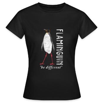 manchot - T-shirt Femme - noir - Devant - AI Model Female 172 dark (172cm)