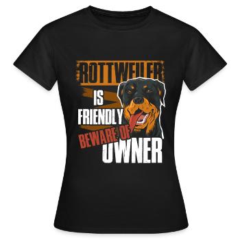 Rottweiler Besitzer - Frauen T-Shirt - Schwarz - Vorne - AI Model Female 172 dark (172cm)