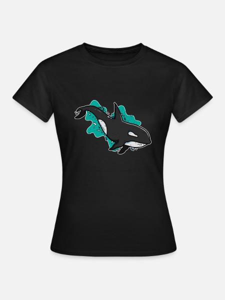 Killerwal Tierliebhaber - Frauen T-Shirt - Schwarz