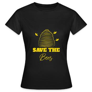 Abeille Protection de l’environnement - T-shirt Femme - noir - Devant - AI Model Female 172 dark (172cm)