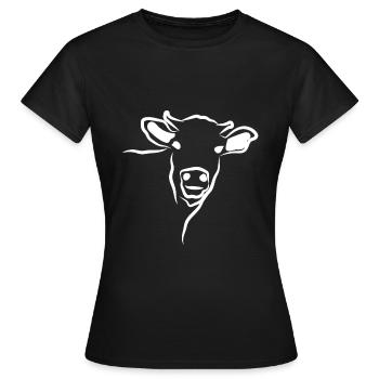 Ferme de vache - T-shirt Femme - noir - Devant - AI Model Female 172 dark (172cm)