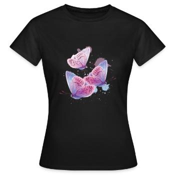 Transformation papillon - T-shirt Femme - noir - Devant - AI Model Female 172 dark (172cm)