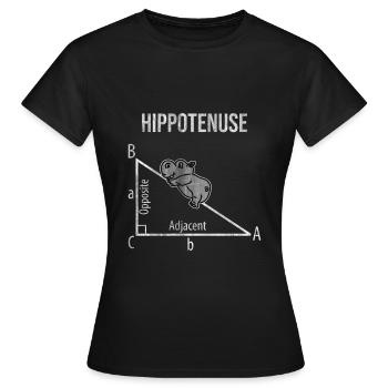 Nilpferd Schüler - Frauen T-Shirt - Schwarz - Vorne - AI Model Female 172 dark (172cm)