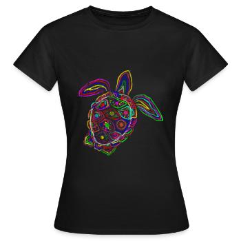 Amoureux des animaux tortue - T-shirt Femme - noir - Devant - AI Model Female 172 dark (172cm)