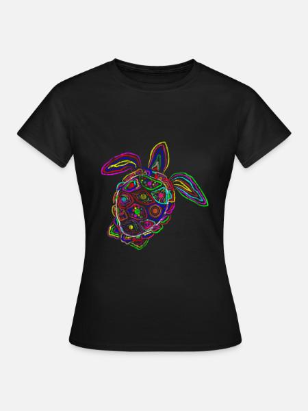 Schildkröte Tierliebhaber - Frauen T-Shirt - Schwarz