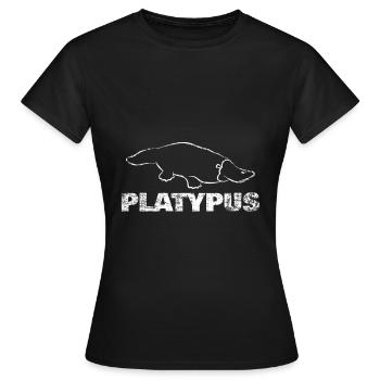 Schnabeltier - Frauen T-Shirt - Schwarz - Vorne - AI Model Female 172 dark (172cm)