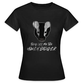 Honey badger honey - Women's T-Shirt - black - Front - AI Model Female 172 dark (172cm)