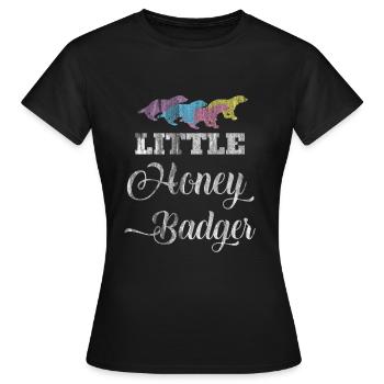 honey badger - Women's T-Shirt - black - Front - AI Model Female 172 dark (172cm)