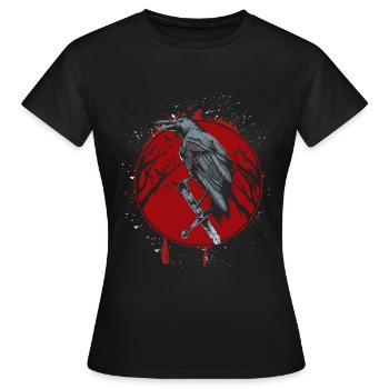 Corbeau minuit - T-shirt Femme - noir - Devant - AI Model Female 172 dark (172cm)