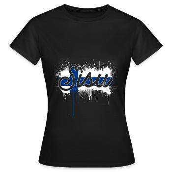 Finland Nation - Women's T-Shirt - black - Front - AI Model Female 172 dark (172cm)