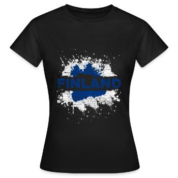Finlande - T-shirt Femme - noir - Devant - AI Model Female 172 dark (172cm)
