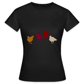 Poulailler - T-shirt Femme - noir - Devant - AI Model Female 172 dark (172cm)