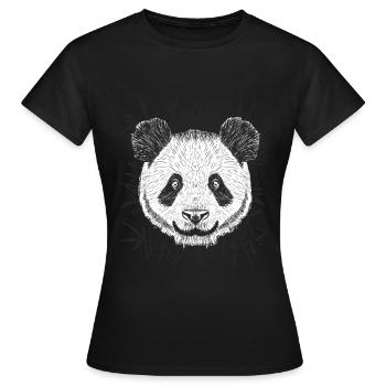 Panda Jungle Bamboo - T-shirt Femme - noir - Devant - AI Model Female 172 dark (172cm)