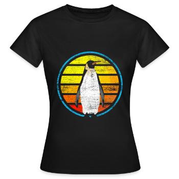 manchot - T-shirt Femme - noir - Devant - AI Model Female 172 dark (172cm)