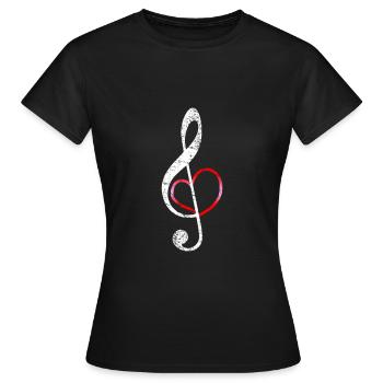 Musical Gesang - Frauen T-Shirt - Schwarz - Vorne - AI Model Female 172 dark (172cm)