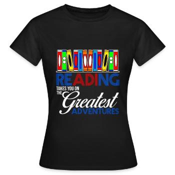Read - Women's T-Shirt - black - Front - AI Model Female 172 dark (172cm)