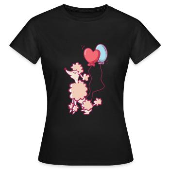caniche - T-shirt Femme - noir - Devant - AI Model Female 172 dark (172cm)