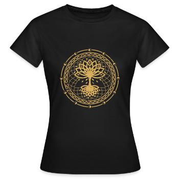 Attention à la tranquillité d’ - T-shirt Femme - noir - Devant - AI Model Female 172 dark (172cm)