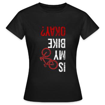 Fahrrad Sturz - Frauen T-Shirt - Schwarz - Vorne - AI Model Female 172 dark (172cm)