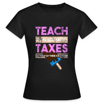 Capitalism children - Women's T-Shirt - black - Front - AI Model Female 172 dark (172cm)