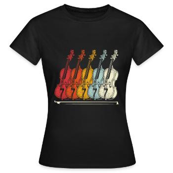 Cello Klassische Musik - Frauen T-Shirt - Schwarz - Vorne - AI Model Female 172 dark (172cm)