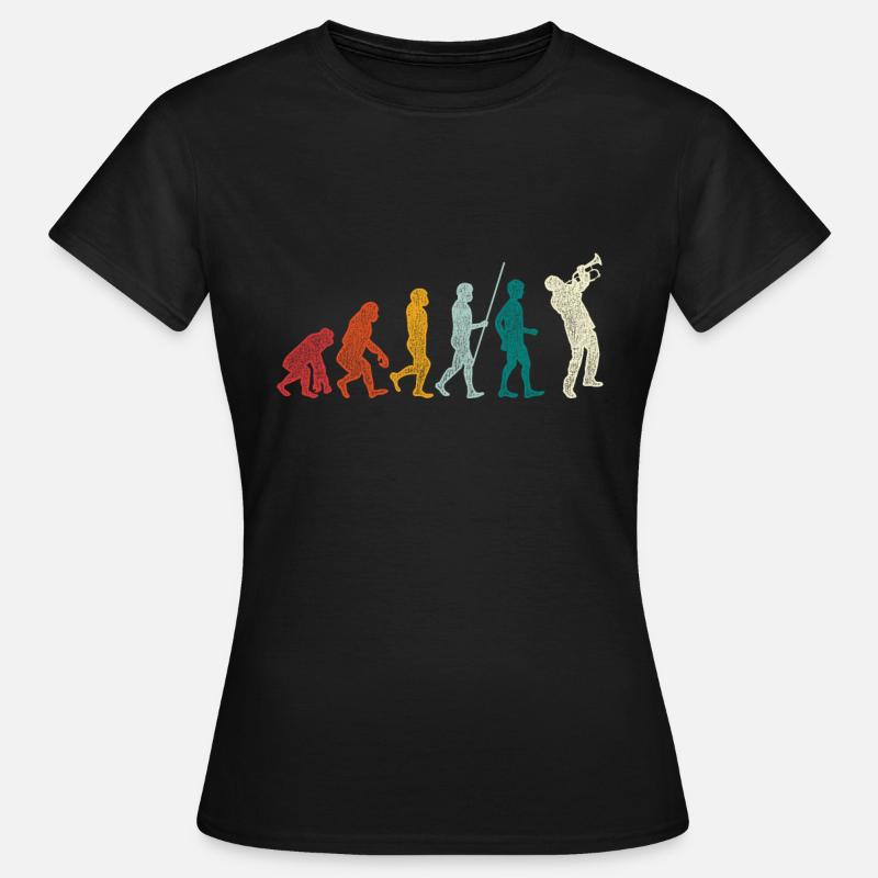 Trompete Evolution - Frauen T-Shirt - Schwarz