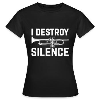 Volume de la trompette - T-shirt Femme - noir - Devant - AI Model Female 172 dark (172cm)