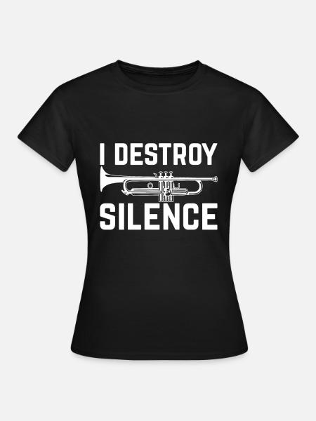 Trompete Lautstärke - Frauen T-Shirt - Schwarz