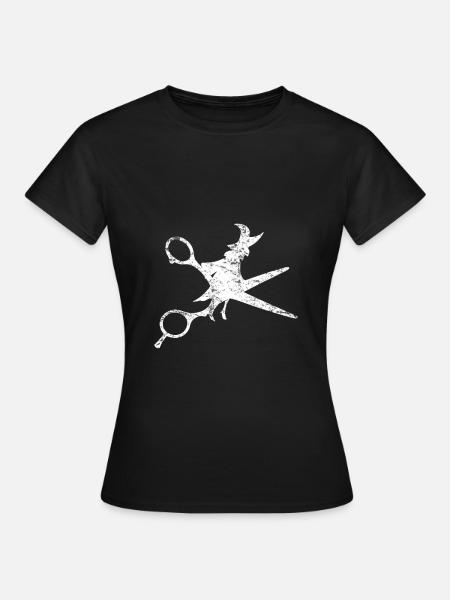 Friseurin Hexe - Frauen T-Shirt - Schwarz