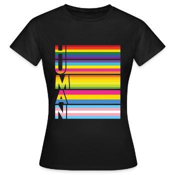 LGBT - Women's T-Shirt - black - Front - AI Model Female 172 dark (172cm)