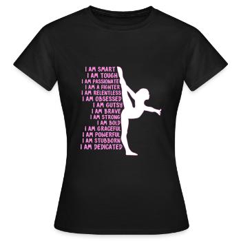 Gymnastics skills - Women's T-Shirt - black - Front - AI Model Female 172 dark (172cm)