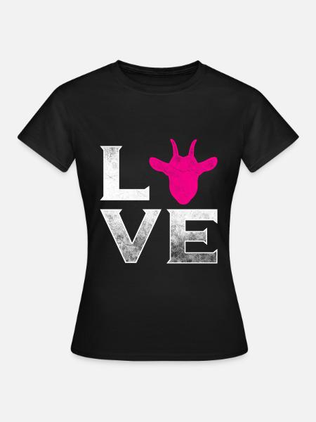Ziege Liebe Ziegerbock - Frauen T-Shirt - Schwarz