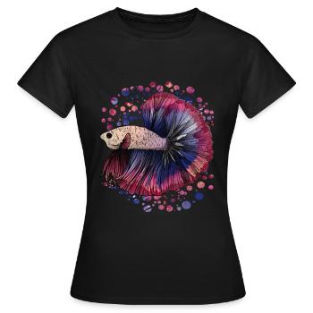 Poissons Poissons Poissons - T-shirt Femme - noir - Devant - AI Model Female 172 dark (172cm)
