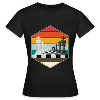 échec et mat - T-shirt Femme - noir - Devant - AI Model Female 172 dark (172cm)