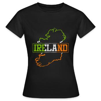 Irlande - T-shirt Femme - noir - Devant - AI Model Female 172 dark (172cm)