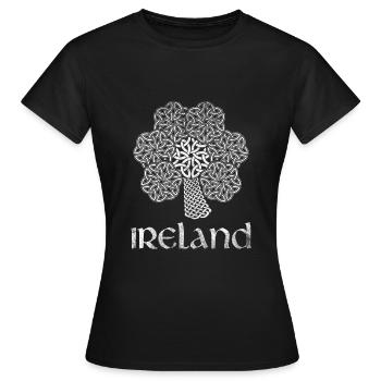 Irlande - T-shirt Femme - noir - Devant - AI Model Female 172 dark (172cm)