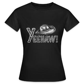 Cowboy cowboy hat - Women's T-Shirt - black - Front - AI Model Female 172 dark (172cm)