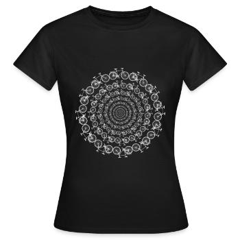 Vélo Pédale Hobby - T-shirt Femme - noir - Devant - AI Model Female 172 dark (172cm)