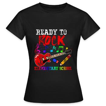 Guitare Rock - T-shirt Femme - noir - Devant - AI Model Female 172 dark (172cm)