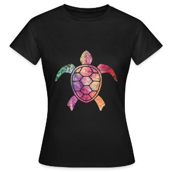 Tortue - T-shirt Femme - noir - Devant - AI Model Female 172 dark (172cm)
