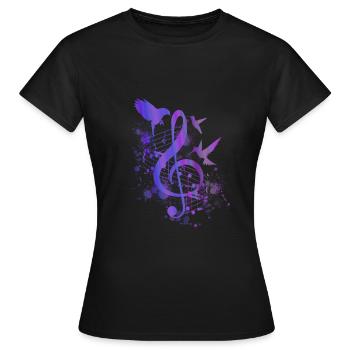 Musicien de musique de clé - T-shirt Femme - noir - Devant - AI Model Female 172 dark (172cm)