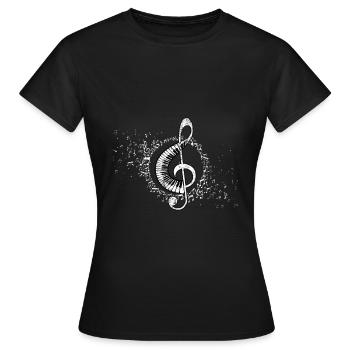 clef - Women's T-Shirt - black - Front - AI Model Female 172 dark (172cm)